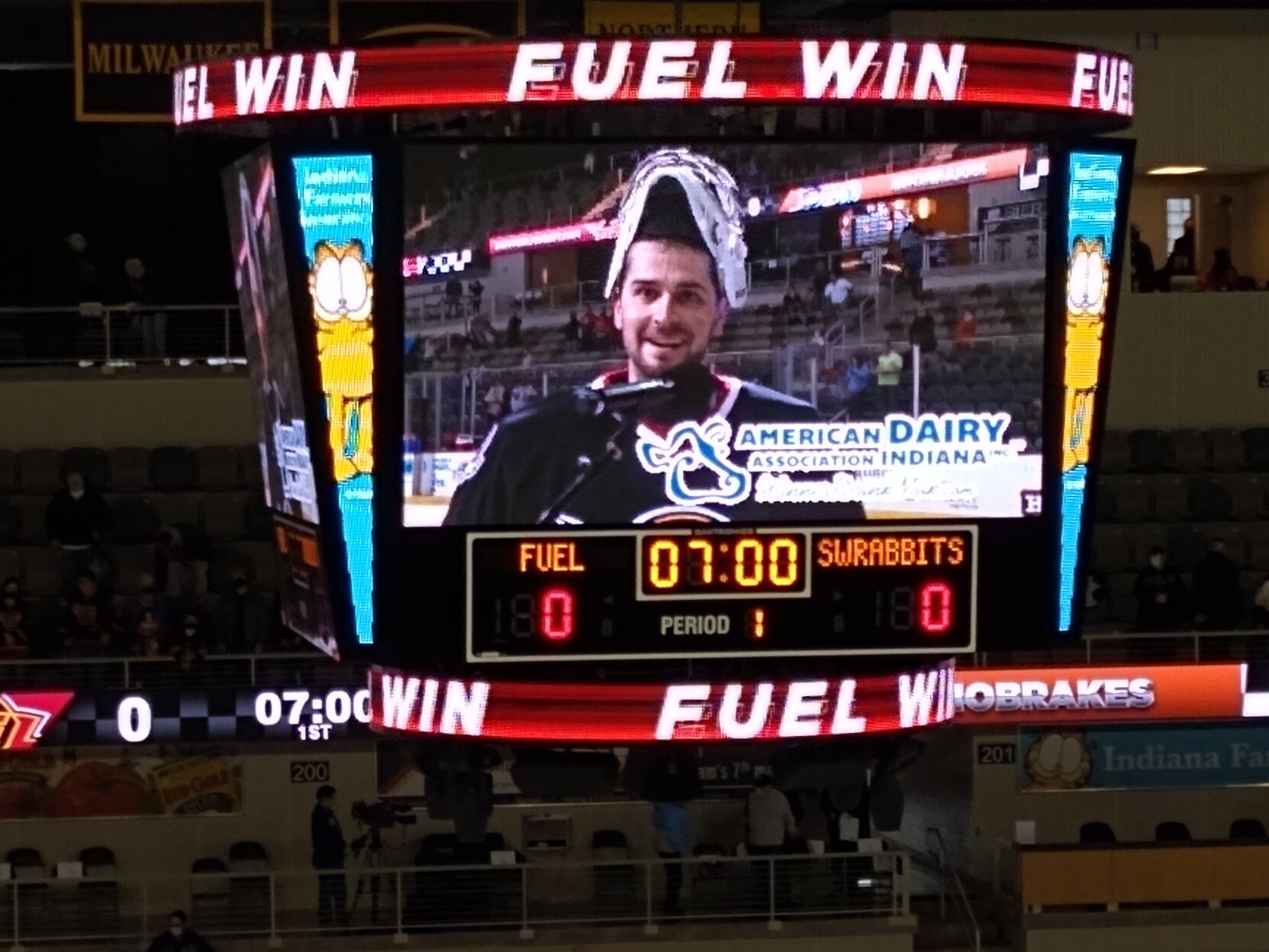 Indy Fuel scoreboard